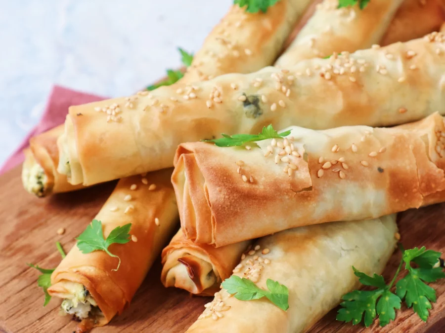 Spinazie feta rolletjes - Turkse Börek - Jaimy's Kitchen