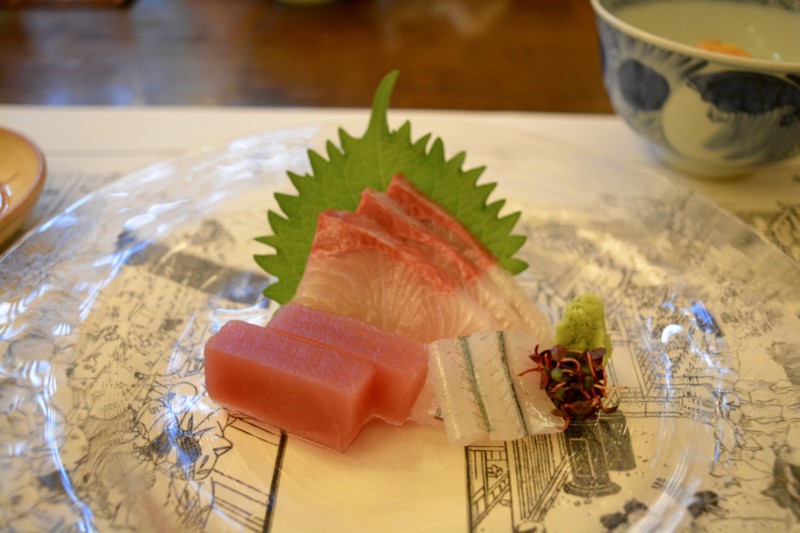 Kaiseki diner Sashimi